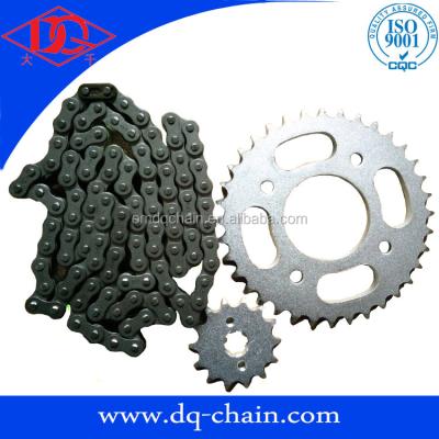 China 40Mn Indonesia market hot sale motorcycle transimission chain and sprocket parts SUPRA FIT 14T/36T 428h for sale