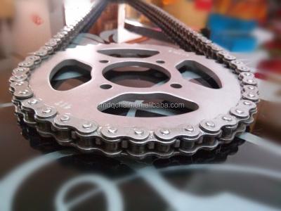 China 40Mn CD70 41 14T With 420 104L Press Cut Motorcycle Chain And Sprocket Kit for sale