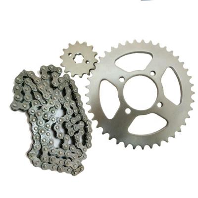 China 40Mn A3 Pakistan hot sale motorcycle chains and CD70 kits,CD70 motorcycle sprocket,41T/14T 420/104L sprocket sprocket kits for sale