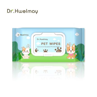 China Sustainable Wholesale High Quality Nonwoven Wipes Spunlaced Pets Eco Friendly Unscented Pet Wipes for sale