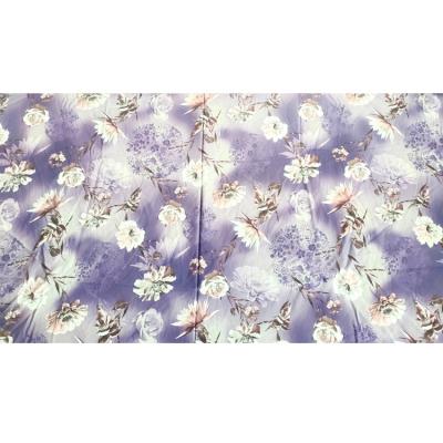 China Feinai hot sale metallic cheap price 100D polyester paper printed woven spandex fabric super soft digital printing for sale