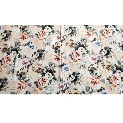 China Feinai cheap price 100D polyester woven spandex metallic super soft printed fabrics for women knit fabric printed baby for sale