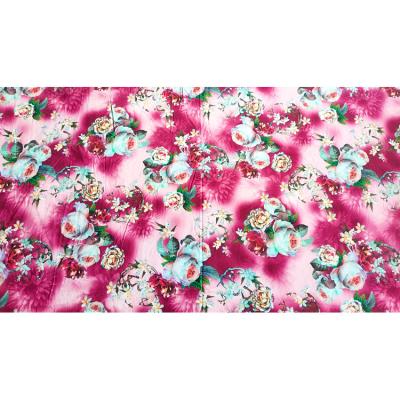 China Feinai cheap price 100D polyester woven spandex fabric metallic hot sale super soft printing for sale