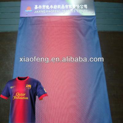 China Shrink-Resistant 100% Polyester PK Knitted Fabric For Soccer Uniform for sale