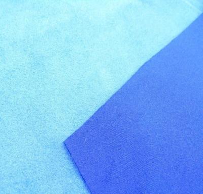 China Memory Polyester Spandex 95-5 Stretch Air Layer Suede Fabric 340gsm for sale