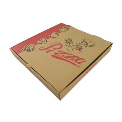 China Factory Recycled Materials Custom Corrugated Take Out Delivery OEM Logo 12 Inch Pizza Box With Custom Design for sale