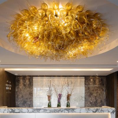 China 2021 New Crystal Circular Simple Modern LED Luxury Shopping Mall Chandelier Luxurious Ceiling Lamp for sale