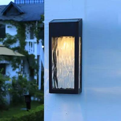 China Modern Outdoor Waterproof Modern Corridors Decoration Villas Garden Style LED Courtyard Solar Street Light Wall Lamp for sale