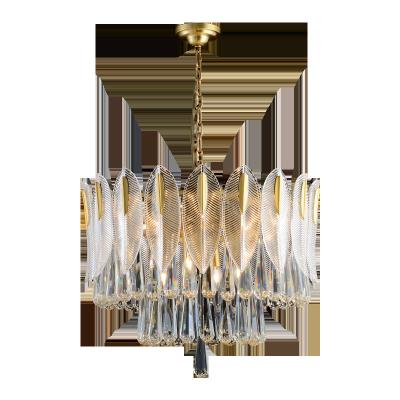 China Led Living Bedroom Pendant Light Crystal Chandelier Ceiling Light Modern Luxury Post Modern Glass Lamp Bedside Dining Room for sale