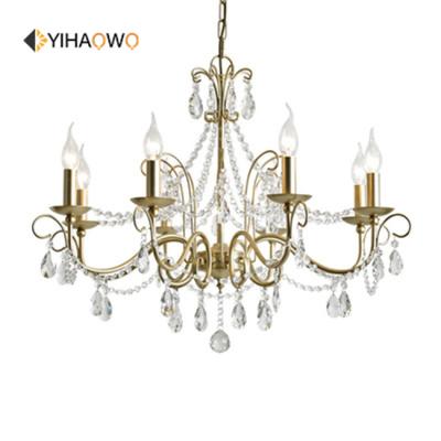 China 8 Heads/10 Heads Luxurious Hall Luxury Crystal Chandelier Large Hanging Lighting Chandelier with Light for Weddings Stage Decor for sale