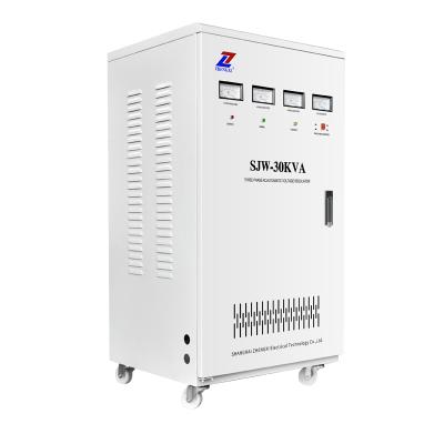 China SVC ZX SJW-30KVA 1.5KVA-150KVA 3 Phase Industrial AC Voltage Stabilizer Automatic Regulator for Generator for sale