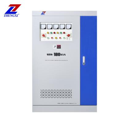 China SVC SBW-180KVA 180kw AC Power Voltage Stabilizer Three Phase Intelligent Automatic Compensating Regulator for sale