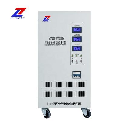 China SVC JSW10KVA/10KW LCD Display Intelligent 3 Phase Voltage Regulator Stabilizer for sale