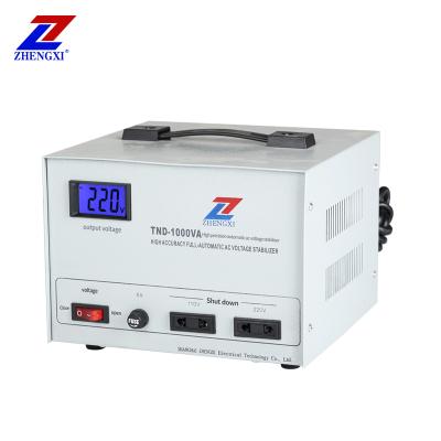 China Stabilizer for PC TND-1KVA Single Phase AC 1KW 220V SVC Intelligence Automatic Voltage Stabilizer Servo Regulator for sale