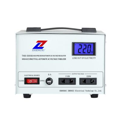 China SVC TND-500VA Single Phase SVC Servo Intelligence AC Voltage Stabilizer Automatic Regulator for sale