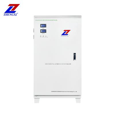 China SVC TND3-40KVA single phase 40KW voltage Smart homeuse servo motor voltage stabilizer high-low regulator for sale