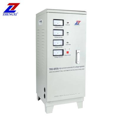 China Power ZX TNS-6KVA Three Phase Automatic AC Voltage Stabilizer Regulator Conversion Transformer Factory for sale