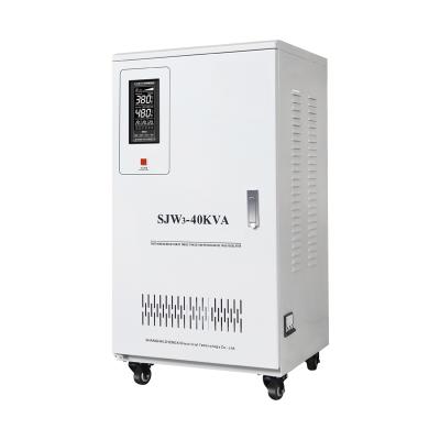 China SVC TNS/SJW3-30KVA 3 Phase LCD Display AVR Servo Intelligent Automatic Voltage Regulator Stabilizer for sale