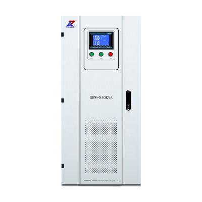 China SVC ZX SBW-N50KVA Three Phase LCD Display Large AC Power Voltage Compensator Intelligent Stabilizer for sale