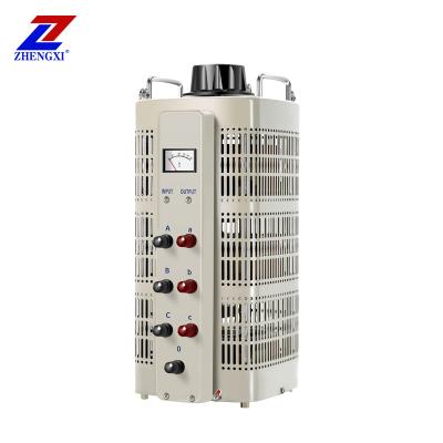 China SVC TSGC2-20KVA 380V to 220v 20KW Variac Transformer Three Phase Adjustable Manual Voltage Regulator for sale