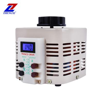 China SVC ZX TDGC2-2KVA Single Phase 0-250VAC Output Variac Transformer Adjustable Manual Voltage Regulator for sale