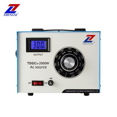 China SVC TDGC3-2000VA 220VAC 2KW Single Phase LCD Display Servo Adjustable Voltage Regulator for sale