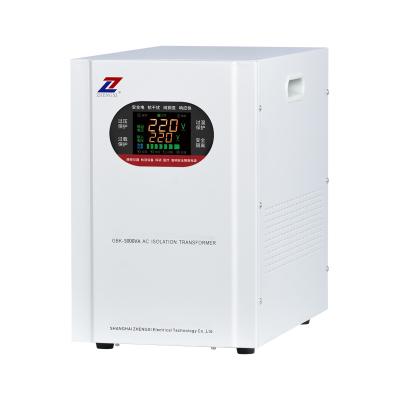 China Power GBK-5000VA Single Phase 5000kw 220V/220VAC Intelligent LCD Step Up Down Isolation Transformer for sale