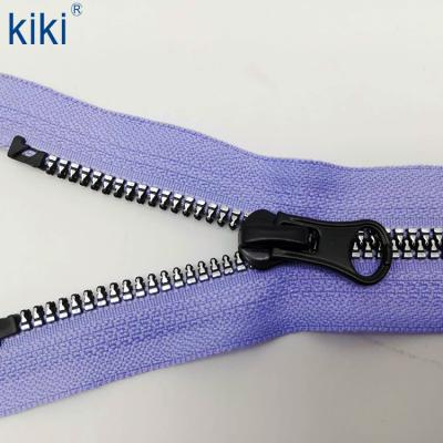 China Fashion two color nickel free teeth vilson derlin plastic zipper for garment for sale