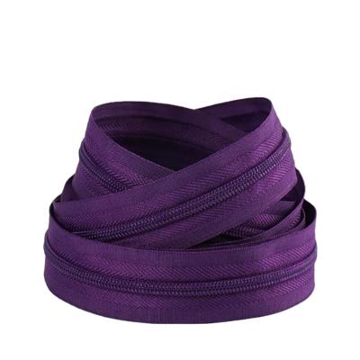 China Durable Two Way Nylon 3# Long Chain Zipper For Comforter Cover Home Textile Factory for sale