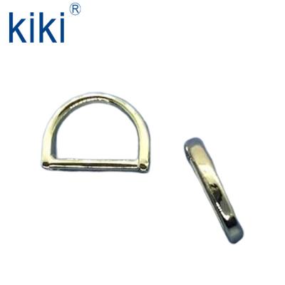 China For Bags Luggage Garment Wholesale Polished Solid Brass Welded Gold Welded Brass Colored Flat D Ring Metal D Ring Buckle Foe Bags for sale