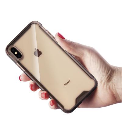 China Hard acrylic tpu 2 in 1 new fashion colorful transparent acrylic tpu phone case cover for iphone X/xr/xs max for sale