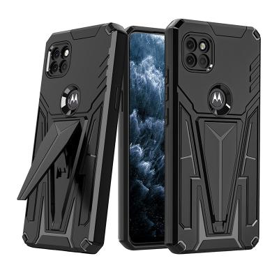 China Anti-Fall Amazon Hot Selling Popular Hybrid Tpu PC Hybrid Hidden Kickstand Magnetic Phone Case Cover For MOTO ONE 5G ACE for sale