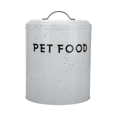 China Sustainable Galvanized Steel Home Use Metal Storage Pet Food Container Box for sale