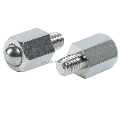 China Customized Stainless 303 Stainless Steel Hex Head Bolts With Press Fit Spring Ball Plungers for sale