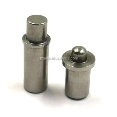 China Customized Stainless Steel Spherical Long Pin Spring Plungers Soft Travel for sale