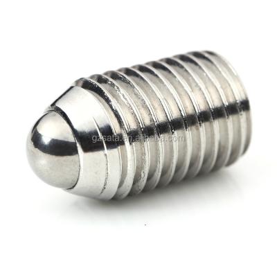 China Stainless Steel Hex Socket Ball-ended Grubless Thrust Screws With A Round Ball for sale