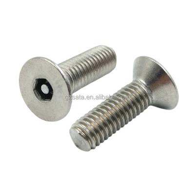 China Tamper-Resistant Customized Flat Drive Hex Flat Head Machine Screws for sale