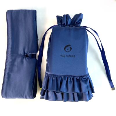 China Bags Faux Soft Drawstring Romotion Satin Silk Pouch For Gift Package Makeup Gift Pouch for sale