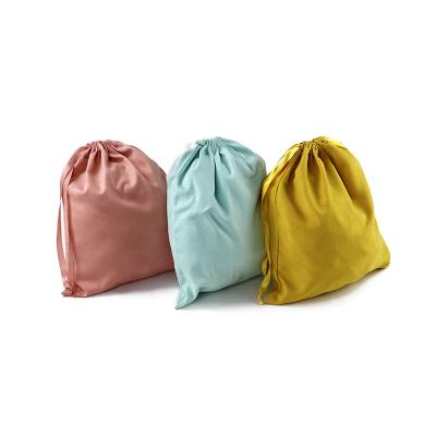 China Custom Rope Handle Suede Tote Dust Drawstring Bag For Shoes for sale