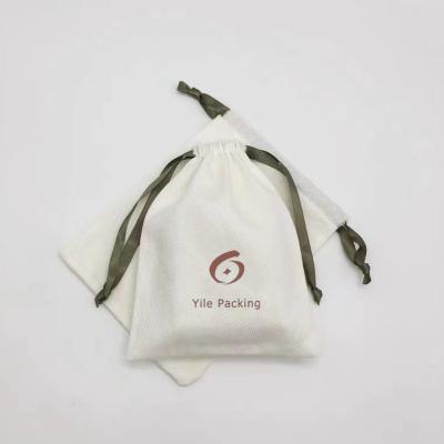 China Custom Logo Canvas Drawstring Bag Recyclable Tea Bags Dust Bag For Handbags for sale