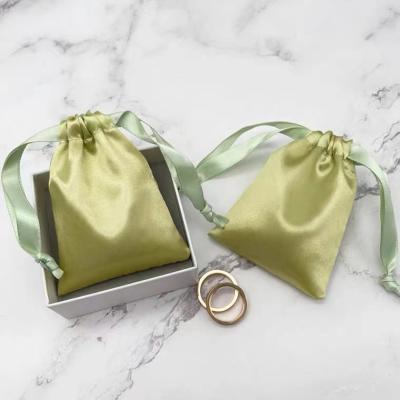 China Wholesale Chic Jewelry Bag Satin Drawstring Pouches Gift Packaging Cosmetic Jewelry Packaging Bags for sale