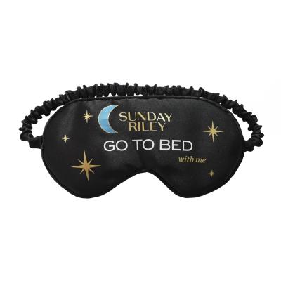 China Custom Logo Luxury Travel Eyemask Satin Wholesale Anti-Wrinkle Sleep Mask Silk Eye Mask With Pocket for sale