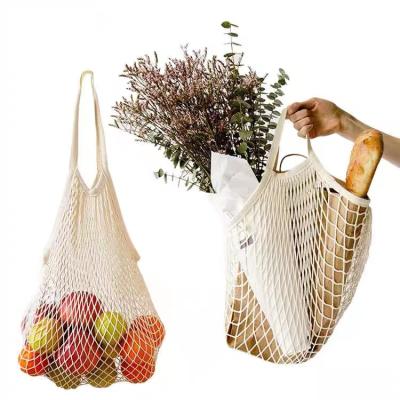 China Eco - Friendly Environmental Reusable Organic Cotton Mesh Tote Beach Bag For Vegetable Fruit Oranges for sale