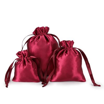 China Luxury Fashion Velvet Drawstring Bag With Gold Printing Drawstring Satin Bag Custom for sale