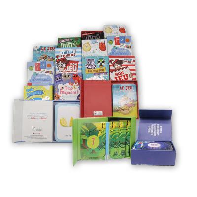 China Custom Waterproof Paper Printing Studying Game College Card Game Small Card Set With Box For Kids Baby for sale