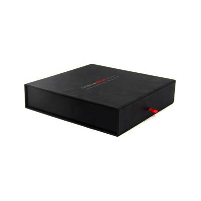 China Eco-Friendly Recyclable Wholesale Luxury Black Paper Box Cosmetic Packaging for sale