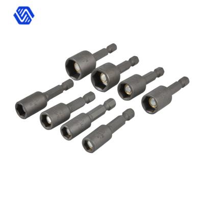 China Alloy Steel Customized Magnetic Bolt Driver 8mm 10mm Hex Socket Hand Tools Hex Nut and Socket Wrench for sale