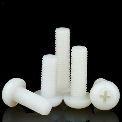 China White Nylon Parts/Black Plastic Nylon Phillips Pan Round Head Machine Screws for sale