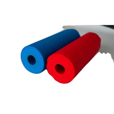 China Househould underfloor heating system parts sell best insulation thick red blue pipe used for underfloor heating system temperature preservation tube for long time for sale