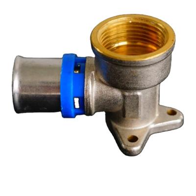 China 2021new Style Copper Manufacturers Direct Sales Female AL Pipe Press Fitting Elbow Pipe Fittings Equal for sale